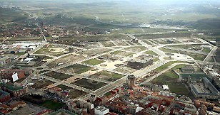 Aerial photo project and address residential sector La Lastra, León (Spain).