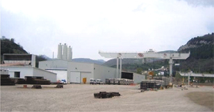 Factory of Voussoirs. Facilities for the line of the high speed train, tunnels of Pajares, León (Spain).